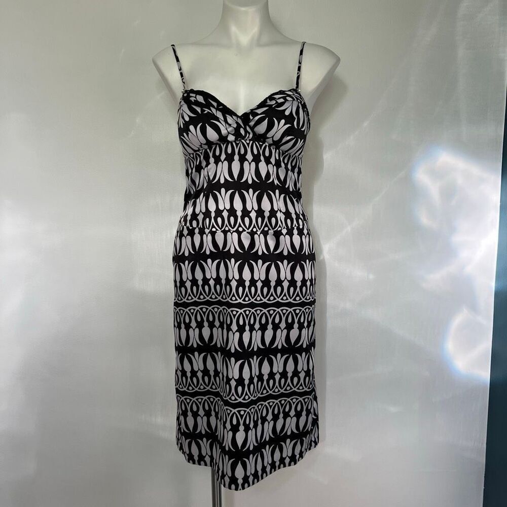 Nicole Miller Y2K black and white mini dress